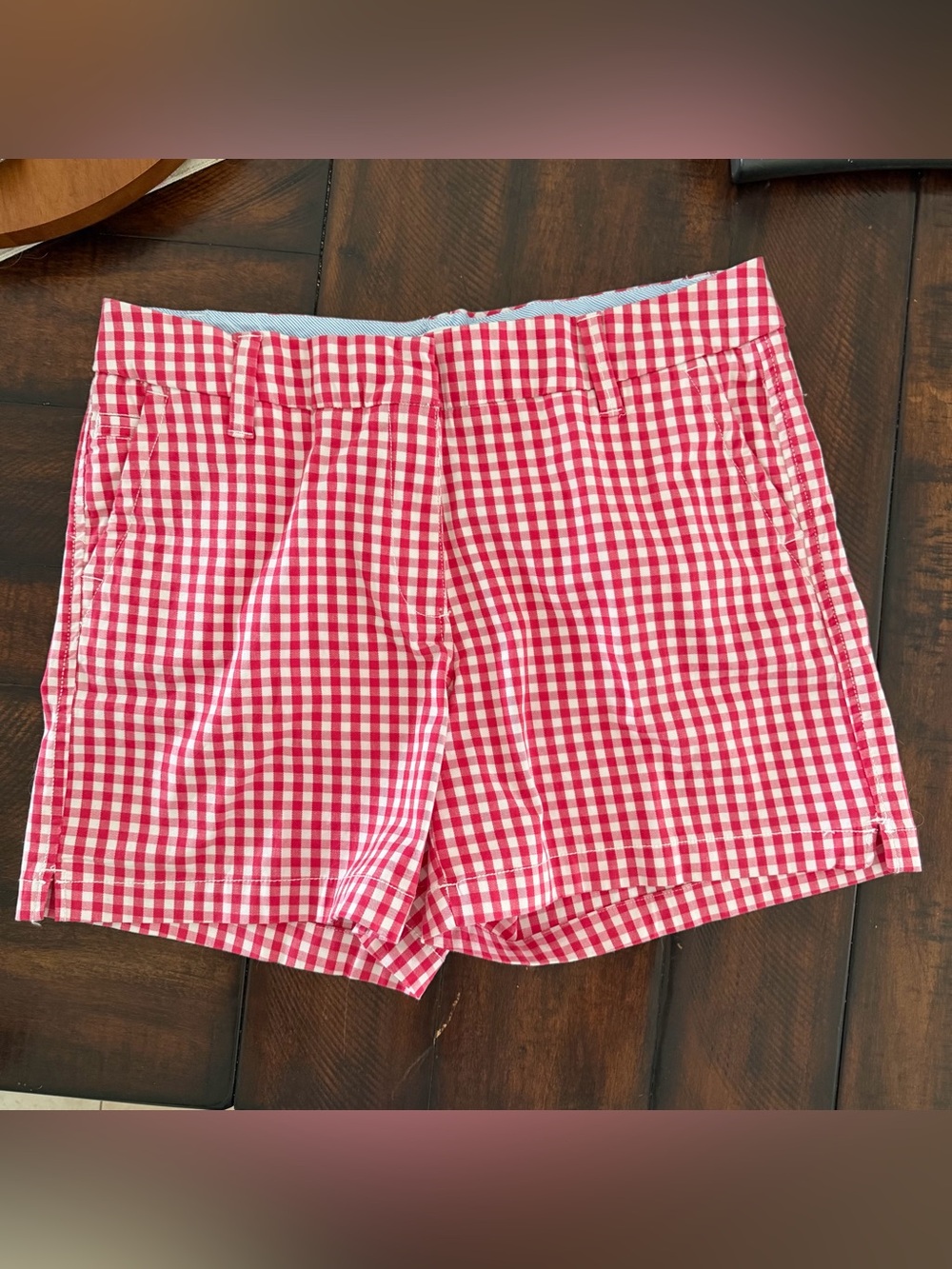 crown & ivy Red and White Gingham Shorts NWOT